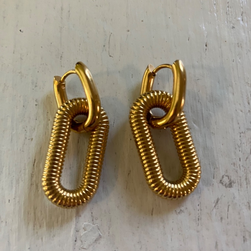 18K gold plated hoop earrings